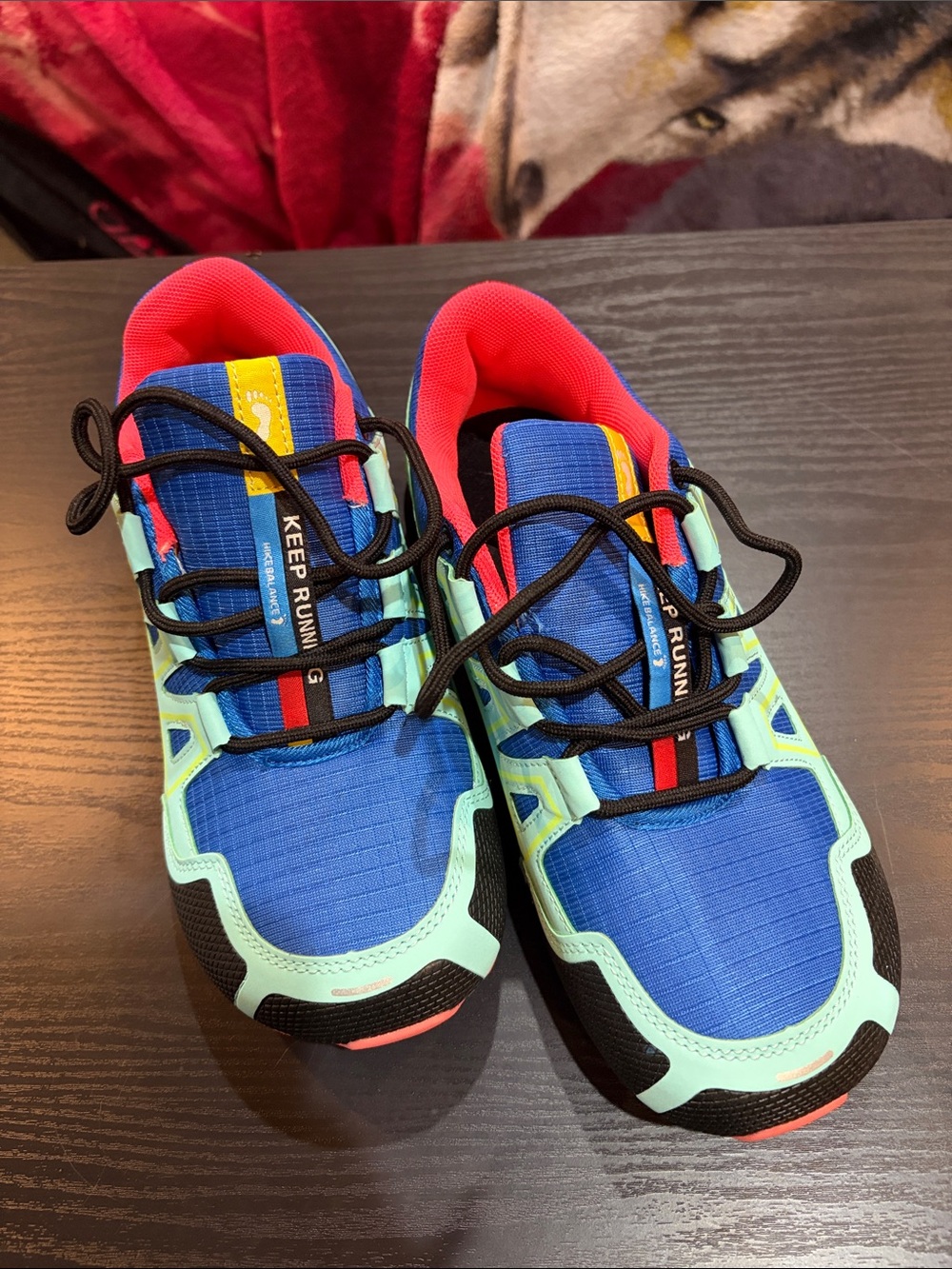 Keep Run Blue & Mint Women's Athletic Sneakers